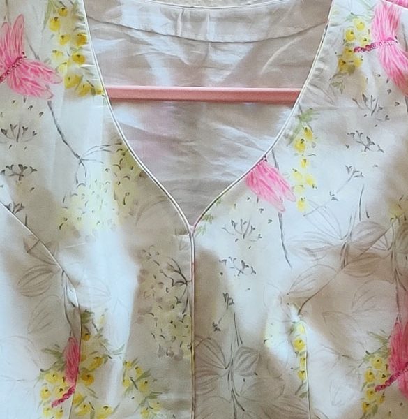 Floral print chanderi blouse